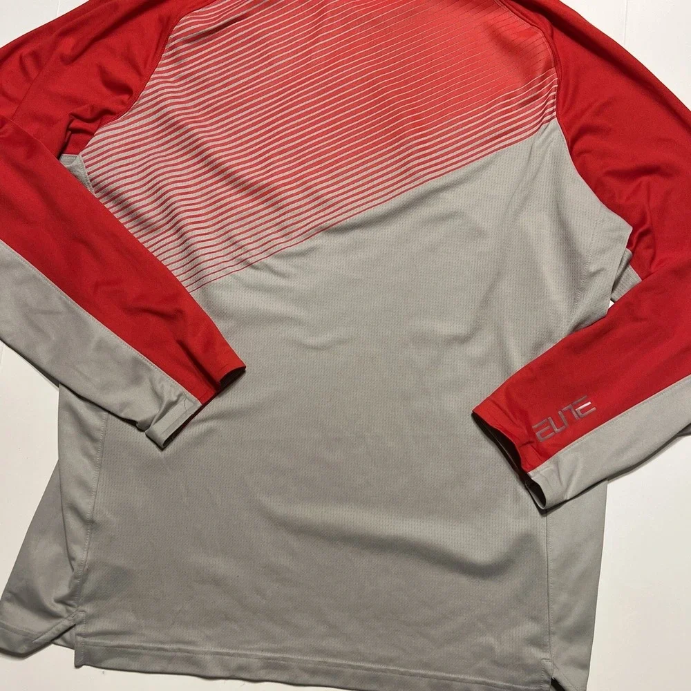 Nike Elite Ohio State Buckeyes Shirt Warm Up Basketball Size XL Dri Fit Stitched